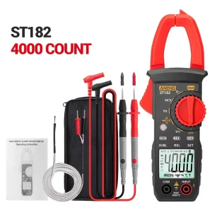 ST182 Digital Clamp Meter AC Current Multimeter DC/AC Voltage Ammeter Voltages Tester Amp Hz Capacitance NCV Ohm Test