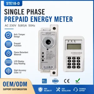STS Certified IP68 Single Phase LCD Display Prepaid Smart Water Meter DN15 Digital Interface OEM Customizable 2 Year Warranty