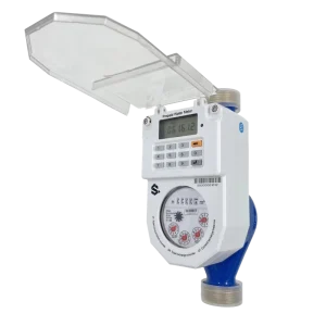 STS Prepaid Brass Dry Dial DN25 Water Meter R100 LCD Display IP68 Anti Tamper Protection 8 Year Battery Life Class C Accuracy