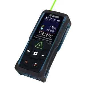 SURGOAL with Digital Level Color Screen Vibration Laser Tape 100m Green Laser Rangefinder
