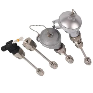 SUS304 M20*1 5 Waterproof Connecting Rod Float Ball Level Switch 4 20mA Output Thread Flange Mounting Level Measuring Instrument