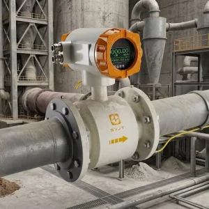 SY LD Cement Battery Powered Heavy Duty Electromagnetic Flow Meter for Tank Level Data Output 220V