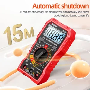 SZ06 Digital Multimeter with Backlit Screen Intelligent Burn Protection 90° Support Frame for Electrician Testing