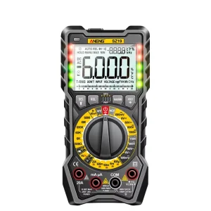 SZ19 Digital Multimeter 6000 Count True RMS AC DC Voltage Frequency Current 750V 1000V 20A Resistance Capacitance NCV