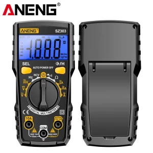 SZ303 Digital Multimeter 4-Digit Display 600V AC/DC Voltage 10A AC/DC Current Professional Electrical Tester Low Battery