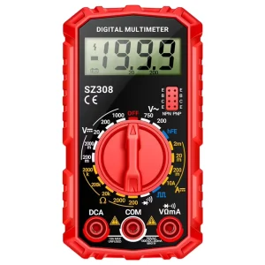 SZ308 Digital Multimeter AC DC Current Meter Voltage Resistance Meter Electrician LCD Backlight Ohm Square Wave Test