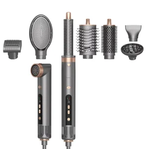 Salon Professional High Speed Hair Dryer 110 000RPM BLDC Motor 7 in 1 Multi Styler with LCD Screen Custom Logo 1300W