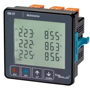 Samwha Dsp EM 07 Digital Protect Multimeter Three Phase Volt Ampere Frequency Meter 3P&4W
