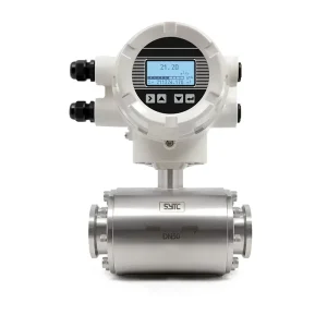 Sanitary Electromagnetic Flow Meter DN25 Tri Clamp SS316L Water Milk Juice Beverage Flow Sensor CIP Cleanable High Accuracy