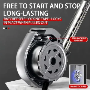 Self Lock Hollow Core Measuring Tape Stainless Steel Double Scale Laser Engraved Blade Construction Tape Ruler