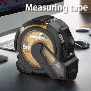 Self Locking Tape Measure with Rubberized Coating High Precision Straightedge Measuring Tool Hand Tool