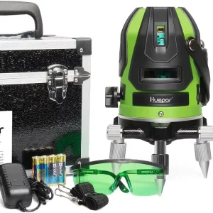 Self leveling Laser 6141G 4 Vertical and 1 Horizontal Lines with Down Plumb Dot 5 Multi Line Green Beam Laser Level
