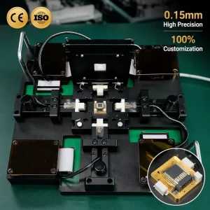 Semiconductor IC Testing Equipment 0.15mm Probe Hole Double Press Fit Aluminum Alloy 3D Fixture