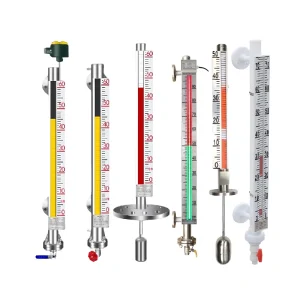 Side mounted Magnetic Float Level Gauge 5mm Accuracy 316L 304S PTFE Materials Remote Transmission 4 20mA Level Measurement
