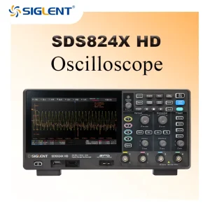 Siglent Digital Oscilloscope SDS824X HD 200MHz Bandwidth 12 bit Vertical Resolution Maximum Real-time Sampling Rate of 2 GSa/s