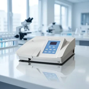 Single Beam UV Vis Spectrometer Grating Light Source Wide Sample Chamber Multi Size Cuvette for Biochemistry Research Lab