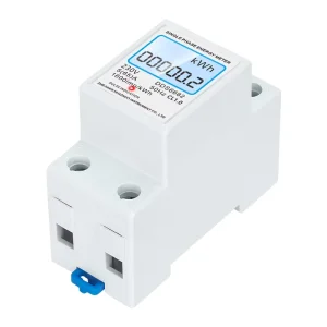 Single Phase 220V Liquid Crystal Digital Kilowatt Hour Meter LCD Display Watt Hour and Voltage Current Consumption Counter