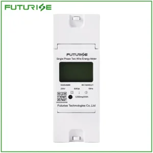 Single Phase 2Pole DIN Rail Electric Energy Meter Real Time Clock Waterproof RS485 RFLora WiFi Communication Modes Accuracy 1.0