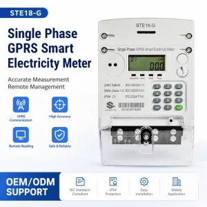Single Phase 4G LTE Smart Energy Meter DLMS Prepaid 230V Class 1 IP54 LCD Display 80A IoT 0 999.9kWh Safety