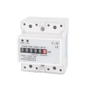 Single Phase DIN Rail Analog Electric Energy Meter 230V 50Hz Wireless KWh Power Meter IEC62053-21 Class 1.0 0-999.9 kWh