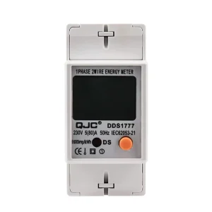 Single Phase DIN Rail Energy Meter 230V 5(80)A LCD Digital kWh Meter with Zero Reset Function Voltage Current Power Monitor