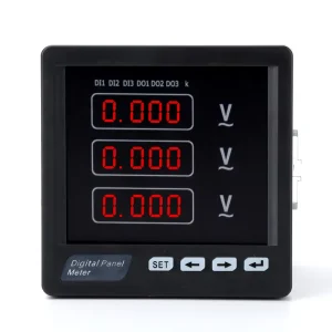 Single Phase Digital Panel Meter with 3 LED Display Rows Mini Voltmeter 220v 380v Measures AC Current and RS485 Connection
