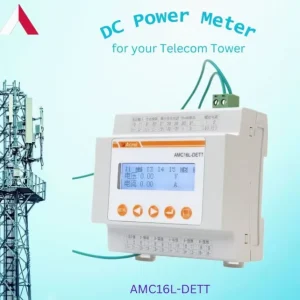 Single Phase Din Rail DC48V 6 Circuits Real-Time Data Upload Energy Meter AMC16L-DETT