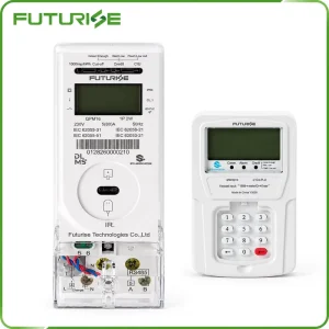 Single Phase DinRail Split type Prepaid Electricity Energy Meter Equipped With LCD Display RF PLC Communication with CIU