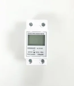 Single Phase Electric Energy Meter Rail Type Intelligent Digital Display 220V Electronic High Precision Electricity Meter
