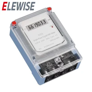 Single Phase Electric Power Meter Panel LCD Digital Display Class 1 Accuracy 99999.9 kWh Range KWH Meter for Energy Measurements