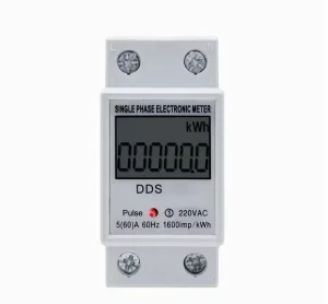 Single Phase Electronic DIN Rail Smart Energy Meter LCD Display 220V 2P Class 1 Accuracy
