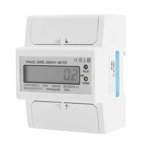 Single Phase Electronic Multirate Watt Hour Meter Class 1.0 Accuracy 0-9999.9 kWh LCD/LED Display 220V Energy Meter