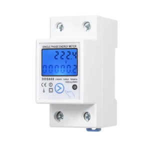 Single Phase Energy Meter with Backlight and Reset Button 0.1-99999.9 KWH 5~80A Capacity DDS668 AC 230V