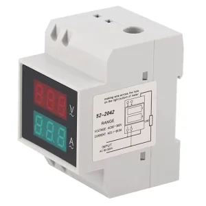 Single Phase Energy Meter with LCD Display Din Rail Electricity Usage Monitor for Voltage 220V AC 40V 300V 100A