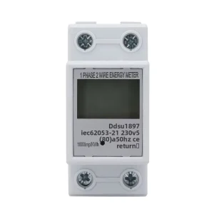 Single Phase Household 2P Miniature DIN Rail Multifunction Energy Meter 220V Smart Digital Display