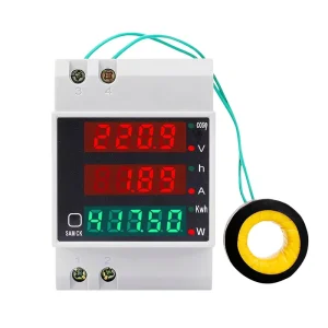 Single Phase Household Smart Electric Meter Power Meter AC Digital Display Ammeter Voltmeter D52