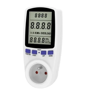 Single Phase LED Display Smart Socket Power Meter with Energy Metering and Billing Function Class 1.0 Accuracy 16A 230V