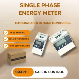 Single Phase Smart Electric Meter RS485 Modbus RTU DL T645 2007 Protocol WiFi 80A Class 0.5 99999.99kWh 46x100x69mm 220V