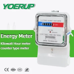 Single Phase Smart Energy Meter Counter Display Fixed Installation Mechanical Meter Single Glass Cover Watt Hour Energy Meters