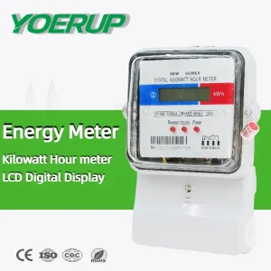 Single-Phase Smart Energy Meter with LCD Display Fixed Installation Mechanical Meter Single Glass Cover Watt Hour Energy Meters