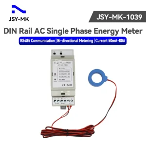 Single Phase Solar System Real time Power Monitoring Energy Meter 1.0% Accuracy Digital Display 80A Max