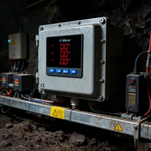 Single Phase and Three Phase Electrical Power Meter With THD Measurement and LED Display for Industrial Monitoring