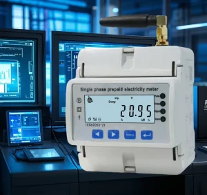 Single phase Prepaid Energy Meter Prepaid Rail mounted Meter Real time Energy Monitoring Mobile PC Real time Access
