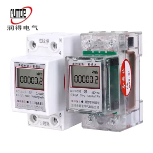 Single phase Rail mounted Home Use Electric Meter 220V 2P Multifunctional Electronic Energy Meter (0.5% + 2) Accuracy