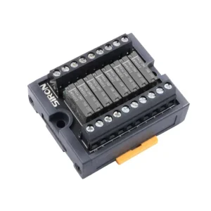 Siron Y410 8 Channel Relay Module with 24V DC DIN Rail Mounting MIL Plug Space Saving LED Indicate for Industrial Control
