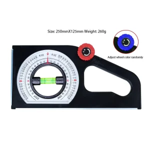 Slope Measuring Instrument Universal Bevel Protractor Angle Level Declinometer for Building
