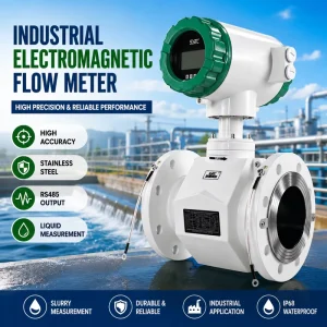 Slurry Stainless Steel RS485 Industrial Liquid Control Electromagnetic Flow Meter Water Magnetic Flowmeter