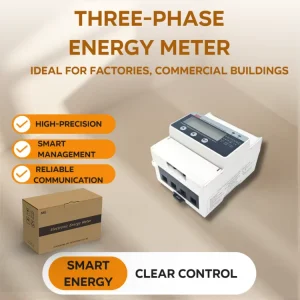 Smart 3 Phase 4 Wire 50Hz DIN Rail Meter TOU Max Demand RS485 Modbus RTU DL T645 Class 0.5 Accuracy Waterproof Energy