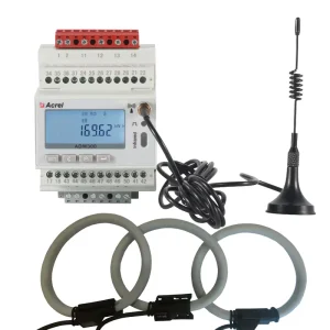 Acrel ADW300 3 Phase Wireless 923 868MHz LoRaWAN Energy Meter with 100mv Flexible CTs 0.5S Accuracy Easy Installation