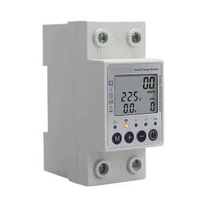 Smart 63A 220V Din Rail Wattmeter Single Phase WiFi Digital Display Electrical Power Meter KWh Consumption Meter 0.5s